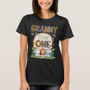 Oma des wilden ein erster Geburtstag Safari Woodl T-Shirt