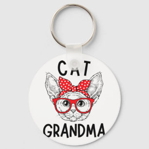 Oma Devon Rex Cat Lovers Cat Nana Muttertag Schlüsselanhänger