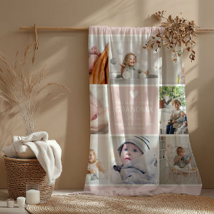 Oma 'die am meisten geliebte' Foto-Collage-Fleece- Fleecedecke