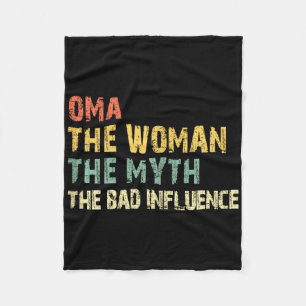 Oma Die Frau Der Mythos Der D Einfluss Funny Vinta Fleecedecke