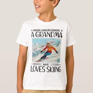 Oma die Skifahren liebt, niemals unterschätzen T-Shirt