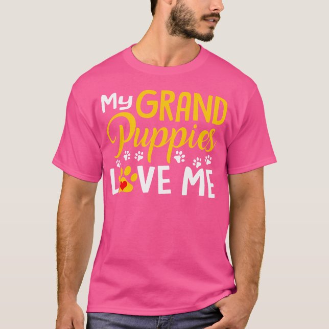 Oma Dogs Puppy Lover gibt meinen Grandwelpen Liebe T-Shirt (Vorderseite)