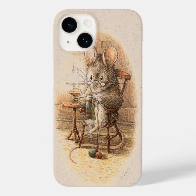 Oma Dormouse Knitting Case-Mate iPhone Hülle (Rückseite)