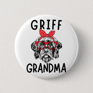 Oma Drahthaar Pointing Griffon Nana Mother Button