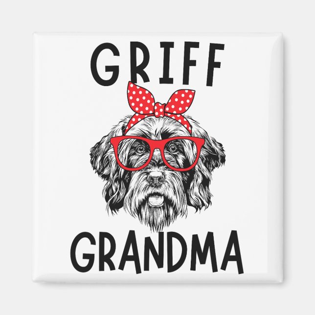 Oma Drahthaar Pointing Griffon Nana Mother Magnet (Vorne)