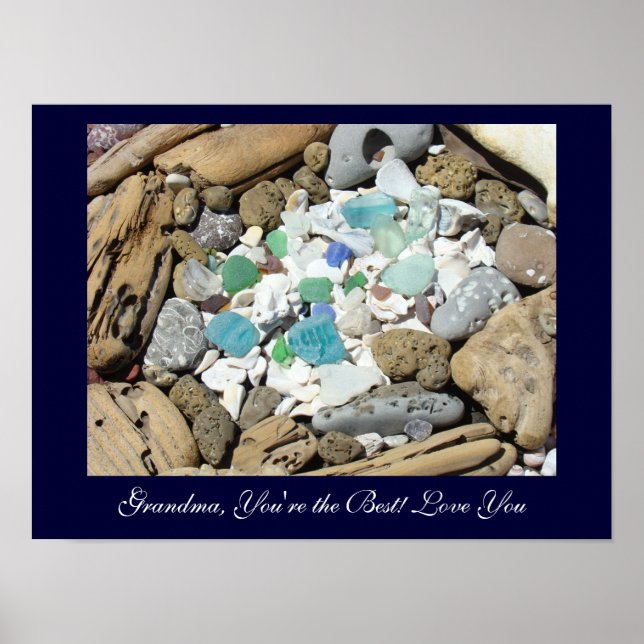 Oma, du bist die Beste! Liebe Sie drucken Geschenk Poster (Vorne)