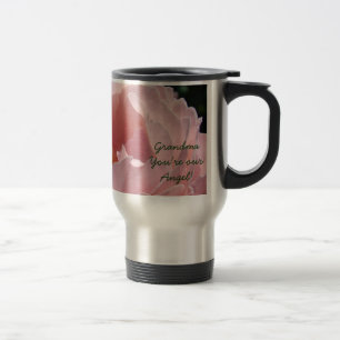 Oma, du bist unser Engel! Kaffeetasse rosa Rose