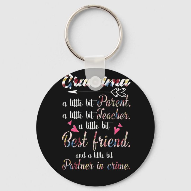 Oma ein wenig Eltern ein wenig Lehrer Schlüsselanhänger (Vorderseite)