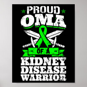 Oma einer Nierenerkrankung Warrior Awareness Oma Poster