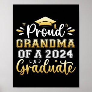 Oma eines Absolventen Abschlusses 2024 Senior Wome Poster