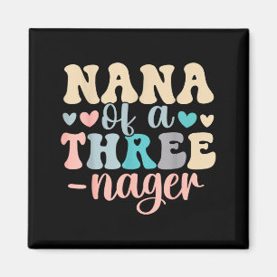 Oma eines Dreijährigen zum 3. Geburtstag passende Magnet