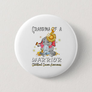 Oma eines Kriegers Elefant Kinderkrebs Figur Button