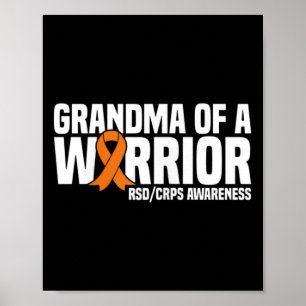 Oma eines Kriegers Orange Ribbon Rsdcrps Awarene Poster