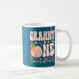 Oma eines süßen Pfirsichs zum 1. Geburtstag Mädche Kaffeetasse