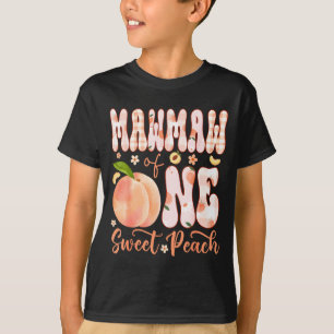 Oma eines süßen Pfirsichs zum 1. Geburtstag Mädche T-Shirt