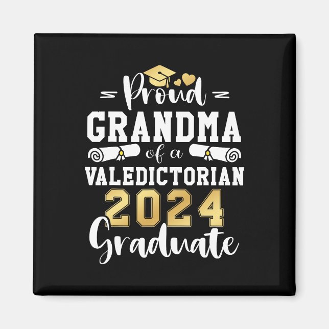 Oma eines Valedictorianischen Cl 2024-Abschlusses Magnet (Vorne)