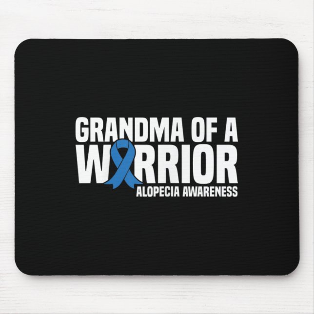 Oma eines Warrior Blue Ribbon Alopecia Auszeichnun Mousepad (Vorne)
