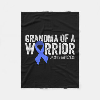 Oma eines Warrior T1d Diabetiker Blauer Schleifenh Fleecedecke