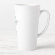 Oma Elegant Script Monogram Green White Latte Tass
