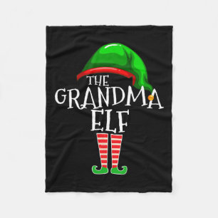 Oma Elf Group Matching Familie Weihnachten Fleecedecke