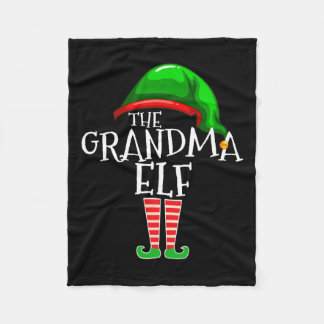 Oma Elf Group Matching Familie Weihnachten Fleecedecke