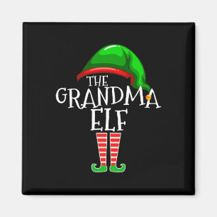 Oma Elf Group Matching Familie Weihnachten Magnet
