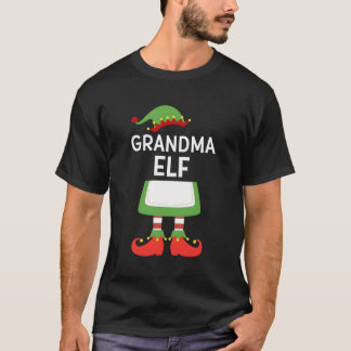 Oma Elf Niedlich Matching Familienweihnachtsgenuss T-Shirt