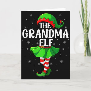 Oma-Elf-Weihnachten-Mädchen-Frauen-Elf-Squad-Xmas- Karte