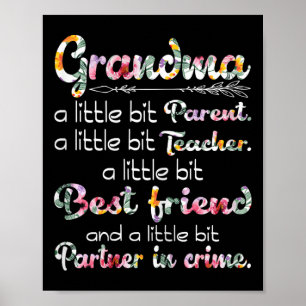 Oma Elternlehrer-Partner in Crime Funny Poster