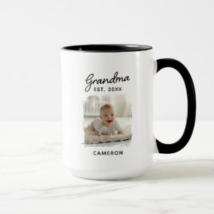 Oma-Enkelkind-Foto Erstellungsdatum Tasse