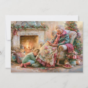 Oma Enkelkind Kamin Weihnachten