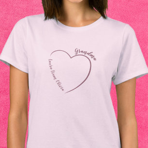 Oma Enkelkinder Namen Herz T-Shirt