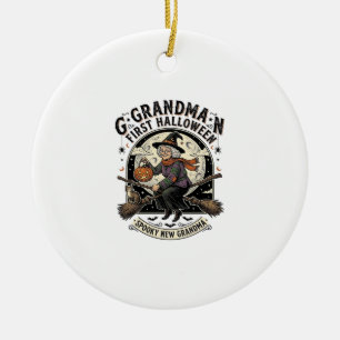 Oma erstes Halloween Vintage Hexe Shirt_1 Keramik Ornament