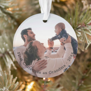 Oma Erstes Personalisiertes Foto Ornament