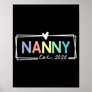 Oma Est 2026 Befördert Zur Großmutter 2026 Für Oma Poster