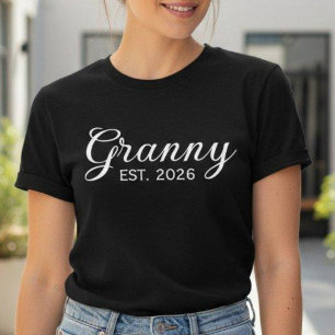 Oma Est 2026 Schwangerschaftsankündigung Neue Groß T-Shirt