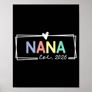 Oma Est 2026 Zur Großmutter Befördert 2026 Für Oma Poster