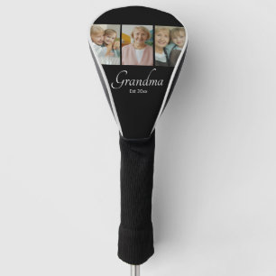 Oma Est Jahr Benutzerdefinierte 3-Foto-Collage-Ges Golf Headcover