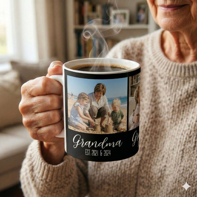 Oma Established 3 Foto Großelterntag Kaffeetasse (Von Creator hochgeladen)