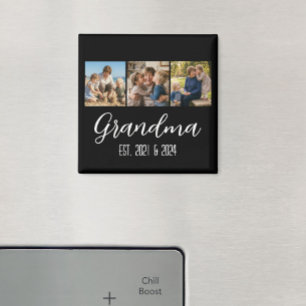 Oma Established 3 Foto Großelterntag Magnet