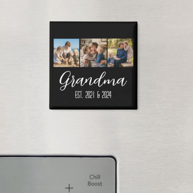 Oma Established 3 Foto Großelterntag Magnet (Von Creator hochgeladen)
