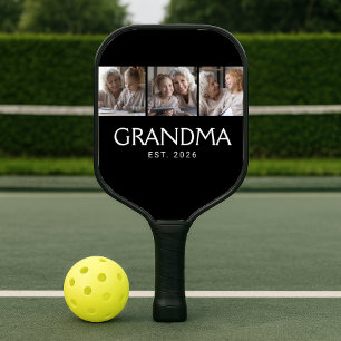 Oma Established Class Typografie Schwarz 3 Foto Pickleball Schläger