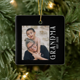 Oma Established Foto-Geschenk Keramikornament