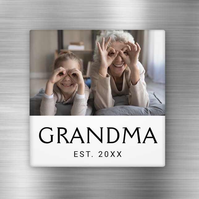 Oma Established Foto-Geschenk Magnet (Von Creator hochgeladen)