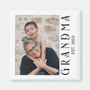 Oma Established Foto Geschenk Magnet