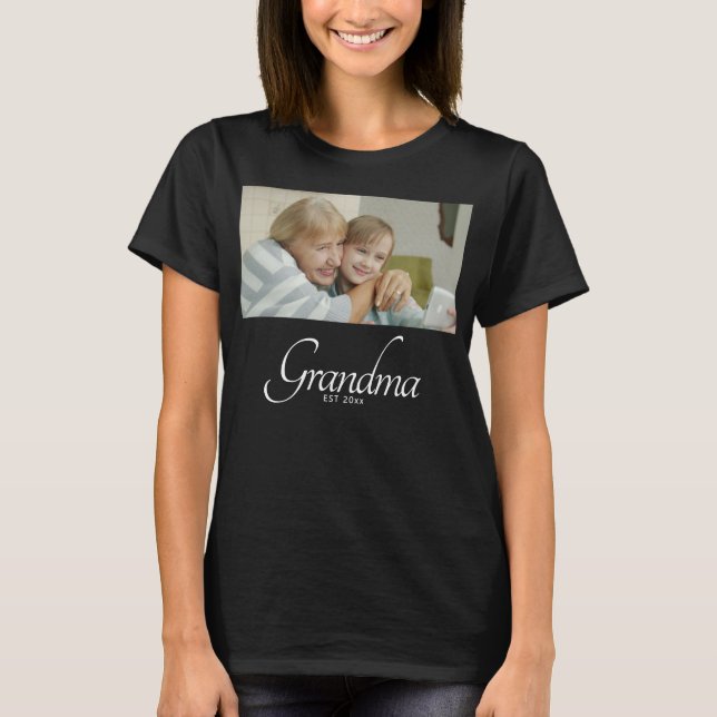 Oma Established Foto-Geschenk T-Shirt (Vorderseite)
