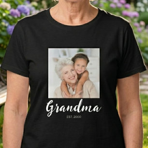 Oma Established Schrift Foto  T-Shirt