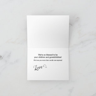 Oma Established Schrift Geschenk 3 Foto Dankeskarte