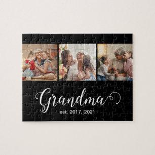 Oma Established Schrift Geschenk 3 Foto Puzzle