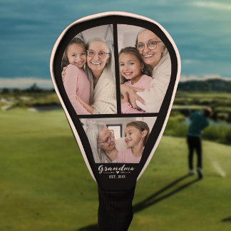 Oma Established Schrift Schwarz 3 Foto Golf Headcover